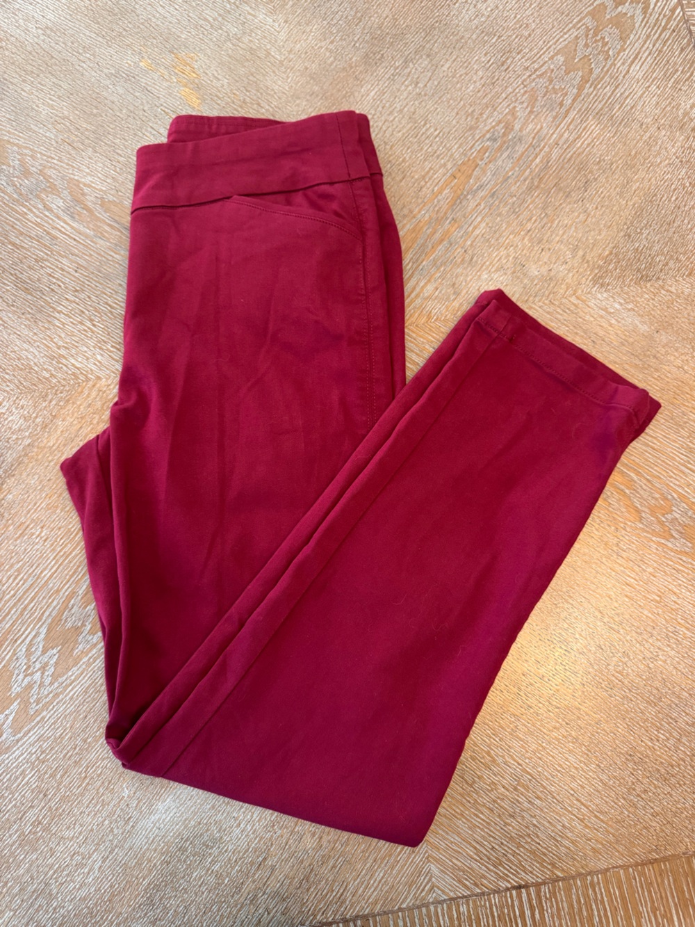 Croft & Barrow Burgundy Effortlessly Stretch Pants Sz 8 Waist 32” Inseam 29”